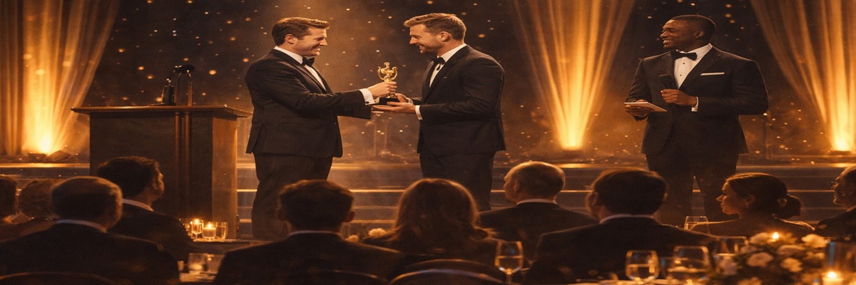 SOVAS Voice Arts Awards stage representing recognition of voiceover excellence across animation, gaming, and audiobooks