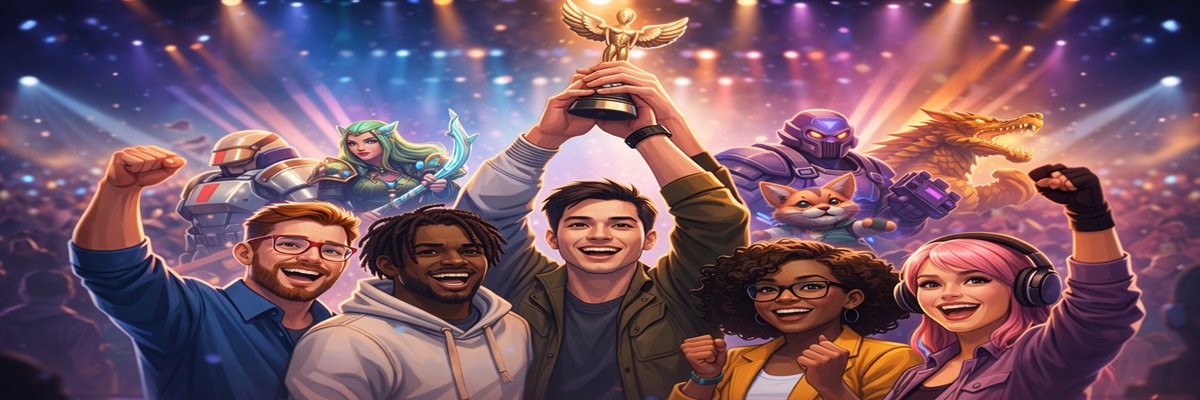 Voice actor recording dialogue for a video game in a studio